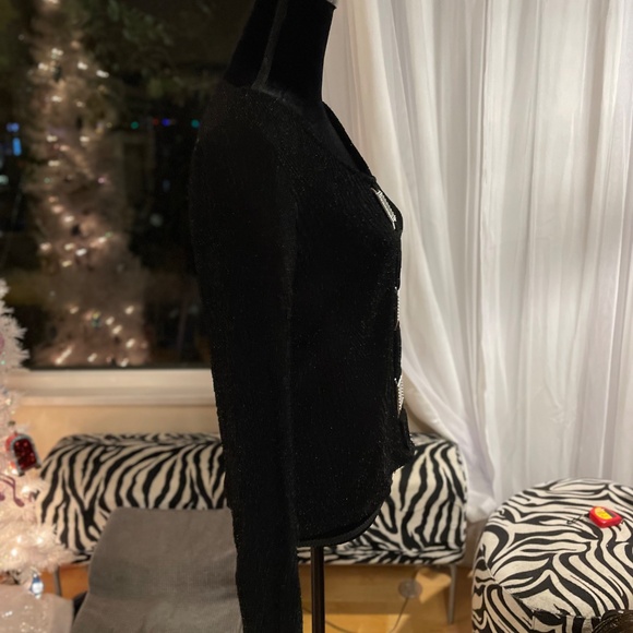 Frank Lyman Design Black Top with Silver Accents - Picture 6 of 6